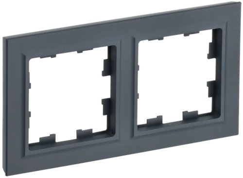 Рамка универсальная IEK Brite РУ-2-БрГ 2-м. графит картинка